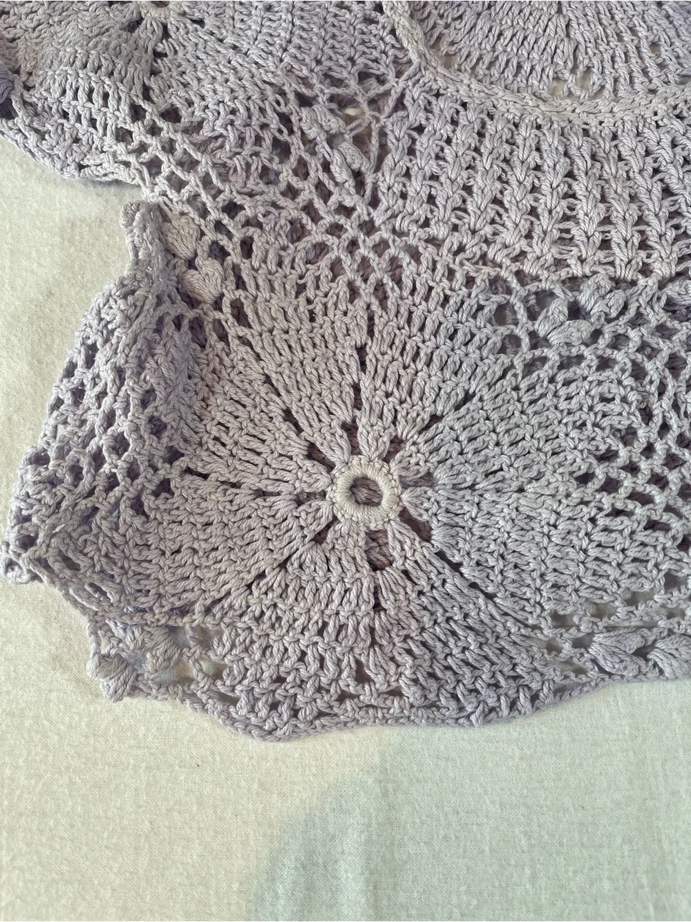 Handmade delicate crochet